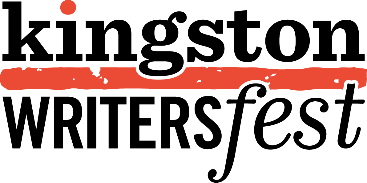 Black and red horizontal Kingston Writersfest logo