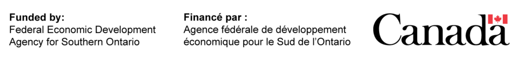 Horizontal bilingual logo for Federal Economic Development Agency for Southern Ontario